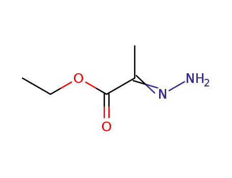 Molecular Structure of 169383-53-3 (Propanoic acid, 2-hydrazono-, ethyl ester (9CI))