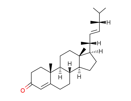 Molecular Structure of 4030-92-6 (Ergosta-4,22-dien-3-one )