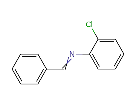 Molecular Structure of 884-29-7 (Benzenamine, 2-chloro-N-(phenylmethylene)-)