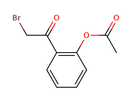 Molecular Structure of 40231-08-1 (o-(Bromoacetyl)phenyl acetate)
