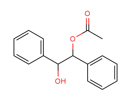 Molecular Structure of 86761-18-4 (1,2-Ethanediol, 1,2-diphenyl-, monoacetate)