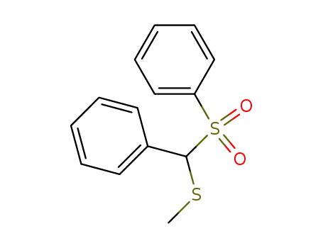 Molecular Structure of 102677-59-8 (Benzene, [[(methylthio)phenylmethyl]sulfonyl]-)