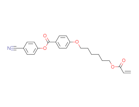 83847-14-7,4-(6-Acryloyloxyhexyloxy)-benzoesure (4-cyanophenylester),Benzoic acid,3-methyl-4-[(4-undecylbenzoyl)oxy]-,4-cyanophenyl ester;4-cyanophenyl-4'-(6-acryloyloxyhexyloxy)benzoate;4-(6-acryloyloxy-hexyloxy)-benzoic acid 4-cyano-phenyl ester;4-cyanophenyl-3'-methyl-4'-(4''-n-undecylbenzoyloxy)benzoate;4-Cyanphenyl-3-methyl-4-(4-undecylbenzoyloxy)-benzoat;