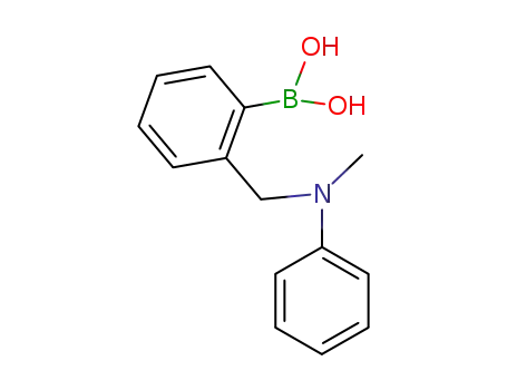 Molecular Structure of 172940-58-8 (2-(N-METHYL-N-PHENYL)AMINOMETHYLBENZENEBORONIC ACID)