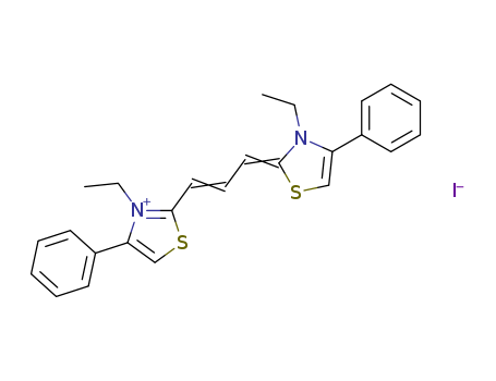 3-ethyl-2-[(1E,3E)-3-(3-ethyl-4-phenyl-1,3-thiazol-2(3H)-ylidene)prop-1-en-1-yl]-4-phenyl-1,3-thiazol-3-ium iodide