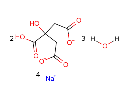 Molecular Structure of 6132-05-4 (Disodium hydrogen citrate sesquihydrate)