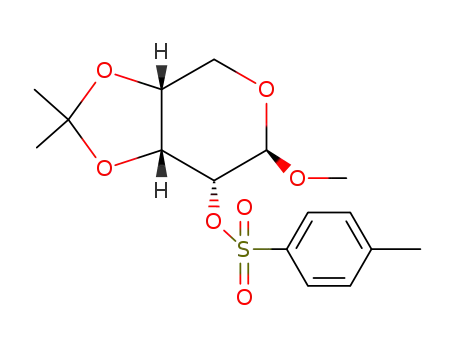 Molecular Structure of 53796-89-7 (methyl 3,4-O-(1-methylethylidene)-2-O-[(4-methylphenyl)sulfonyl]pentopyranoside)