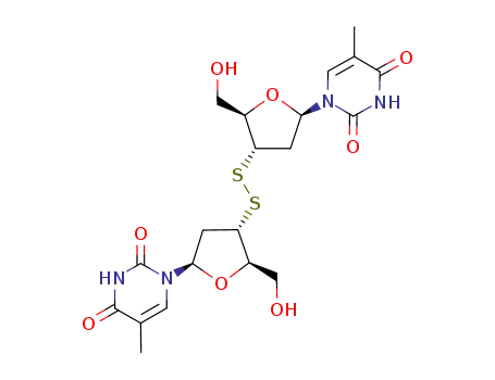Molecular Structure of 107601-08-1 (Thymidine,3',3'''-dithiobis[3'-deoxy-)