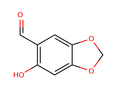 Molecular Structure of 4720-68-7 (2-Hydroxy-4,5-methylenedioxybenzaldehyde)