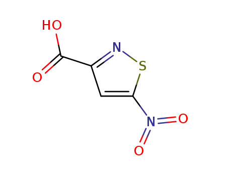 Molecular Structure of 36778-15-1 (3-Isothiazolecarboxylic acid, 5-nitro-)