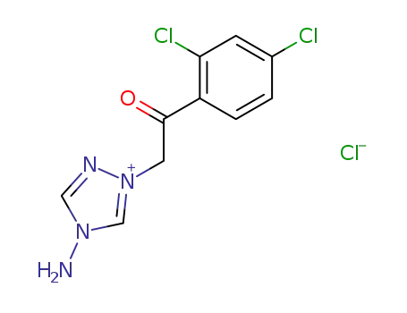 Molecular Structure of 118227-30-8 (1-(2,4-dichlorophenyl)-2-(4-amino-4H-1,2,4-triazoliumyl)ethanone chloride)