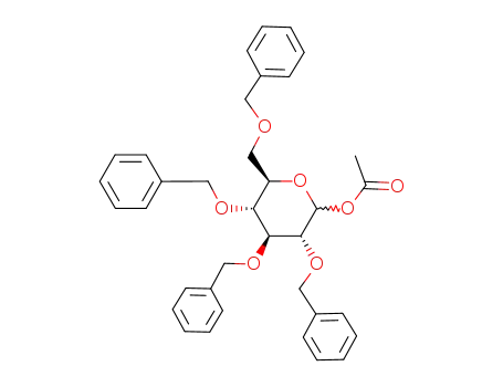 Molecular Structure of 80300-30-7 (1-O-acetyl-2,3,4,6-tetra-O-benzyl-D-glucopyranose)