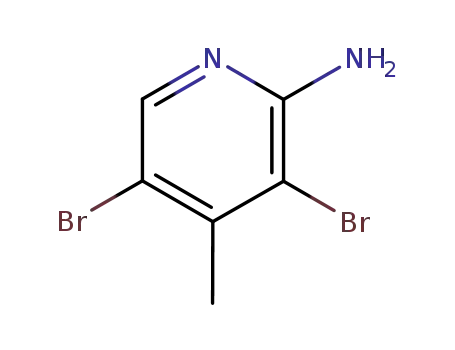 Molecular Structure of 3430-29-3 (2-Amino-3,5-dibromo-4-methylpyridine)