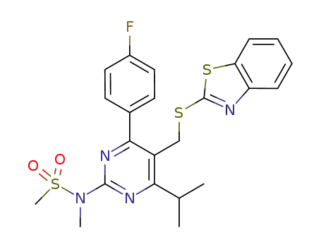 N-{5-[(benzo[d]thiazol-2-ylthio)methyl]-4-(4-fluorophenyl)-6-isopropylpyrimidin-2-yl}-N-methylmethanesulfonamide