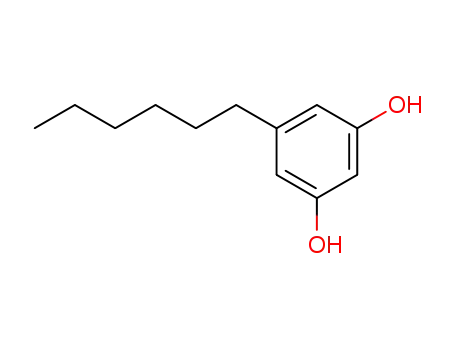 Molecular Structure of 5465-20-3 (5-hexylbenzene-1,3-diol)