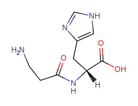 Molecular Structure of 5853-00-9 (D-Histidine, b-alanyl-)