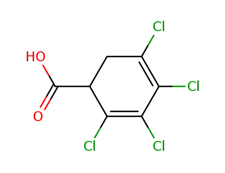 Molecular Structure of 72524-41-5 (2,4-Cyclohexadiene-1-carboxylic acid, 2,3,4,5-tetrachloro-)