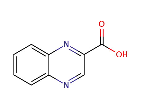 Molecular Structure of 879-65-2 (2-Quinoxalinecarboxylic acid)