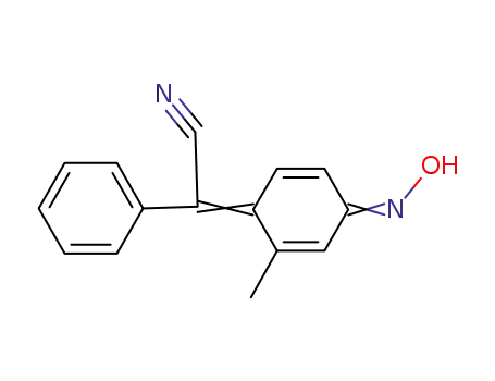 Molecular Structure of 839-75-8 ([(4E)-4-(hydroxyimino)-2-methylcyclohexa-2,5-dien-1-ylidene](phenyl)acetonitrile)