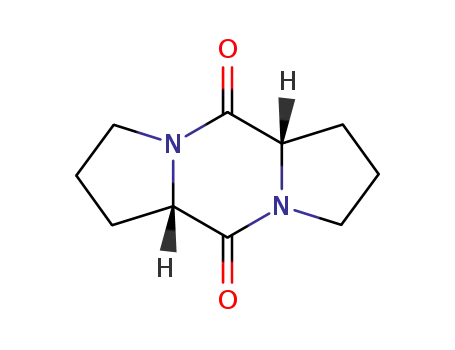 Molecular Structure of 6708-06-1 ((5aS)-2,3,5aβ,6,7,8-Hexahydro-1H,5H-dipyrrolo[1,2-a:1',2'-d]pyrazine-5,10(10aβH)-dione)