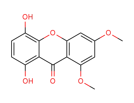 Molecular Structure of 103726-10-9 (9H-Xanthen-9-one, 5,8-dihydroxy-1,3-dimethoxy-)