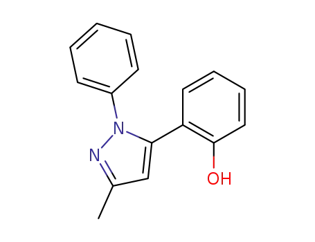 Molecular Structure of 51138-45-5 (Phenol, 2-(3-methyl-1-phenyl-1H-pyrazol-5-yl)-)