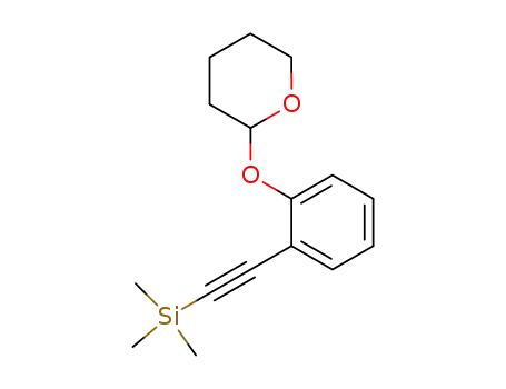 Molecular Structure of 196106-30-6 (trimethyl{[2-(tetrahydro-2H-pyran-2-yloxy)phenyl]ethynyl}silane)