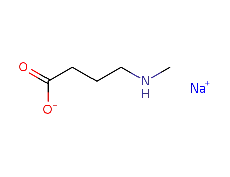 Molecular Structure of 55154-42-2 (Butanoic acid, 4-(methylamino)-, monosodium salt)