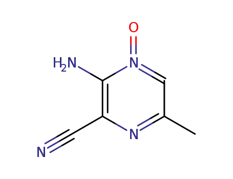 Molecular Structure of 19994-56-0 (2-AMINO-3-CYANO-5-METHYLPYRAZINE 1-OXIDE)