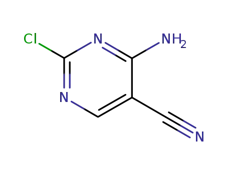 Molecular Structure of 94741-69-2 (4-AMINO-2-CHLOROPYRIMIDINE-5-CARBONITRILE)