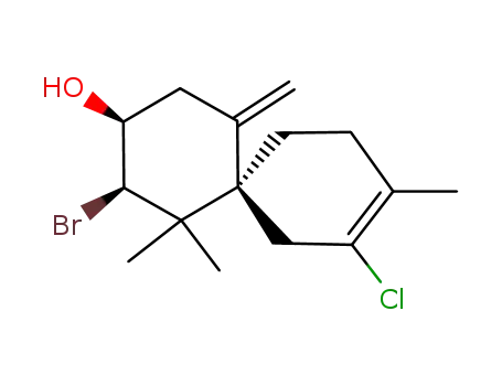 2-Bromo-8-chloro-1,1,9-trimethyl-5-methylidenespiro[5.5]undec-8-en-3-ol