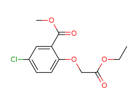 Molecular Structure of 670-62-2 (Benzoic acid, 5-chloro-2-(2-ethoxy-2-oxoethoxy)-, methyl ester)