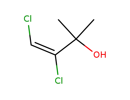 Molecular Structure of 90138-23-1 (3-Buten-2-ol, 3,4-dichloro-2-methyl-, (E)-)