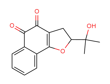 Molecular Structure of 82423-03-8 (Naphtho[1,2-b]furan-4,5-dione, 2,3-dihydro-2-(1-hydroxy-1-methylethyl)-)