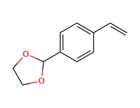 Molecular Structure of 19693-76-6 (1,3-Dioxolane, 2-(4-ethenylphenyl)-)
