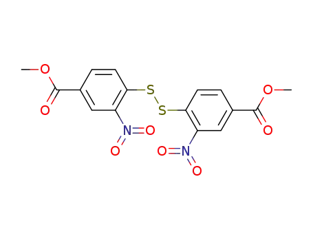 Molecular Structure of 35350-37-9 (methyl 4-(4-methoxycarbonyl-2-nitro-phenyl)disulfanyl-3-nitro-benzoate)