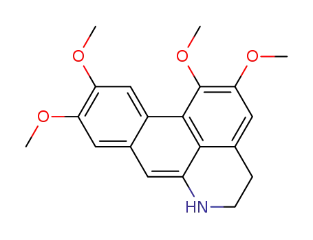 Molecular Structure of 39945-38-5 (4H-1,2,9,10-tetramethoxy-5,6-dihydrodibenzo[de,g]quinoline)