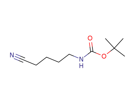 Molecular Structure of 91419-51-1 (Carbamic acid, (4-cyanobutyl)-, 1,1-dimethylethyl ester (9CI))