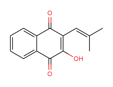 1,4-Naphthalenedione,2-hydroxy-3-(2-methyl-1-propen-1-yl)- cas  15297-99-1