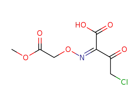 Molecular Structure of 84080-70-6 (2-Methoxycarbonylmethoxyimino-4-chloro-3-oxobutyric acid)