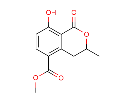 1H-2-Benzopyran-5-carboxylic acid,
3,4-dihydro-8-hydroxy-3-methyl-1-oxo-, methyl ester, (R)-