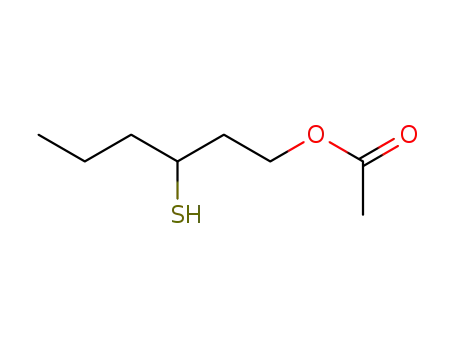 Molecular Structure of 136954-20-6 (3-Mercaptohexyl acetate)