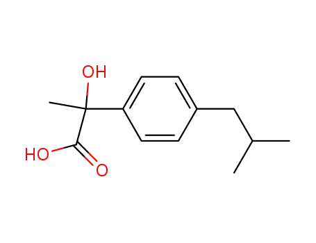 Molecular Structure of 60057-62-7 (rac a-Hydroxy Ibuprofen)