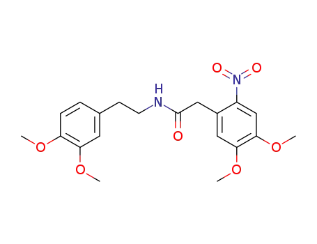 Molecular Structure of 2129-52-4 (2-(4,5-dimethoxy-2-nitrophenyl)-N-[2-(3,4-dimethoxyphenyl)ethyl]acetamide)