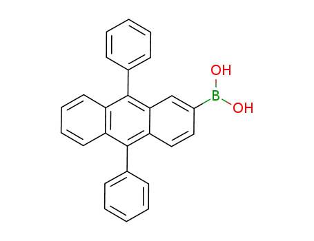 Molecular Structure of 597553-98-5 (B-(9,10-Diphenyl-2-anthracenyl)boronic acid)