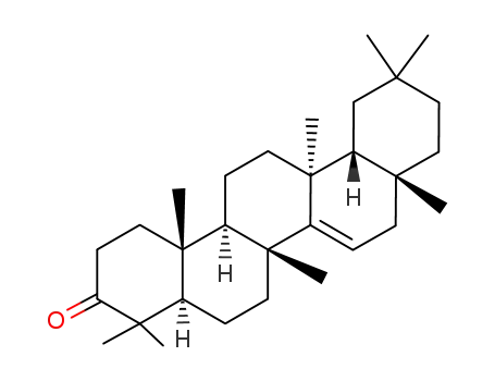 Molecular Structure of 514-07-8 ((4aS,6aS,6aR,8aR,12aS,14aS,14bS)-4,4,6a,6a,8a,11,11,14b-octamethyl-2,4 a,5,6,8,9,10,12,12a,13,14,14a-dodecahydro-1H-picen-3-one)