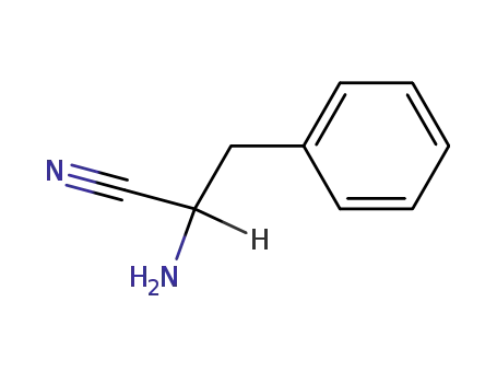 Molecular Structure of 55379-75-4 (2-amino-3-phenylpropanenitrile)