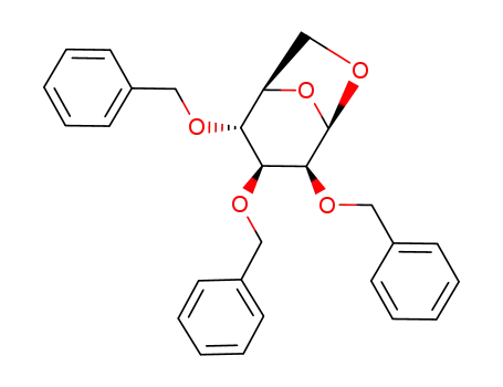 Molecular Structure of 20888-02-2 (1,6-anhydro-2,3,4-tri-O-benzyl-β-D-mannopyranose)