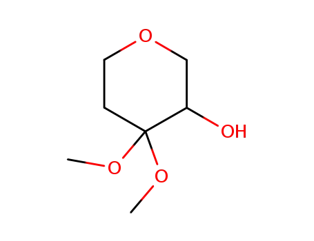 Molecular Structure of 104681-92-7 (4,4-dimethoxytetrahydro-2H-pyran-3-ol)