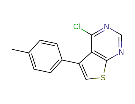 Molecular Structure of 374104-63-9 (4-CHLORO-5-P-TOLYL-THIENO[2,3-D]PYRIMIDINE)